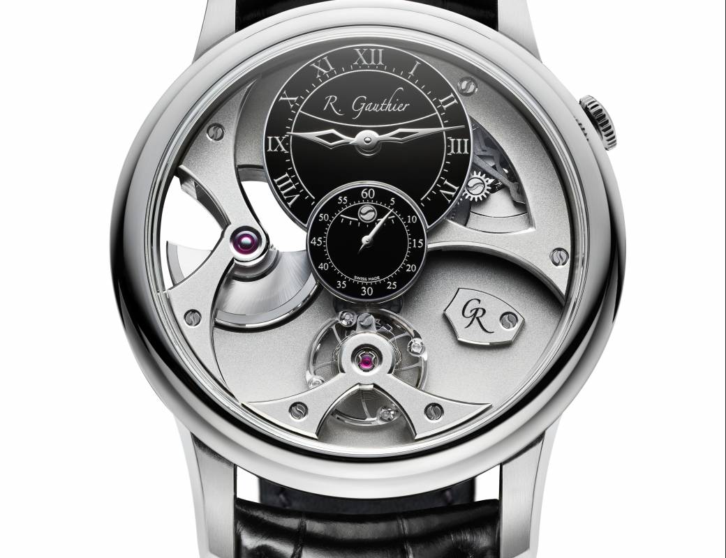 Romain Gauthier Insight Micro-Rotor platinum black enamel dial 3