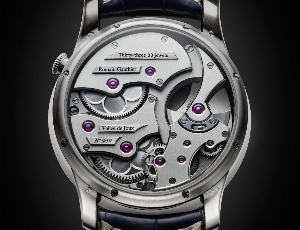 Romain Gauthier Insight Micro-Rotor platinum blue enamel dial 2