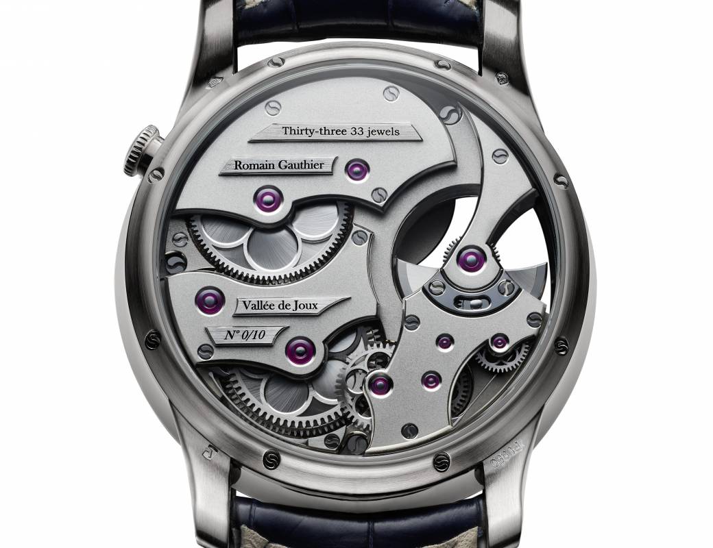 Romain Gauthier Insight Micro-Rotor platinum blue enamel dial 4