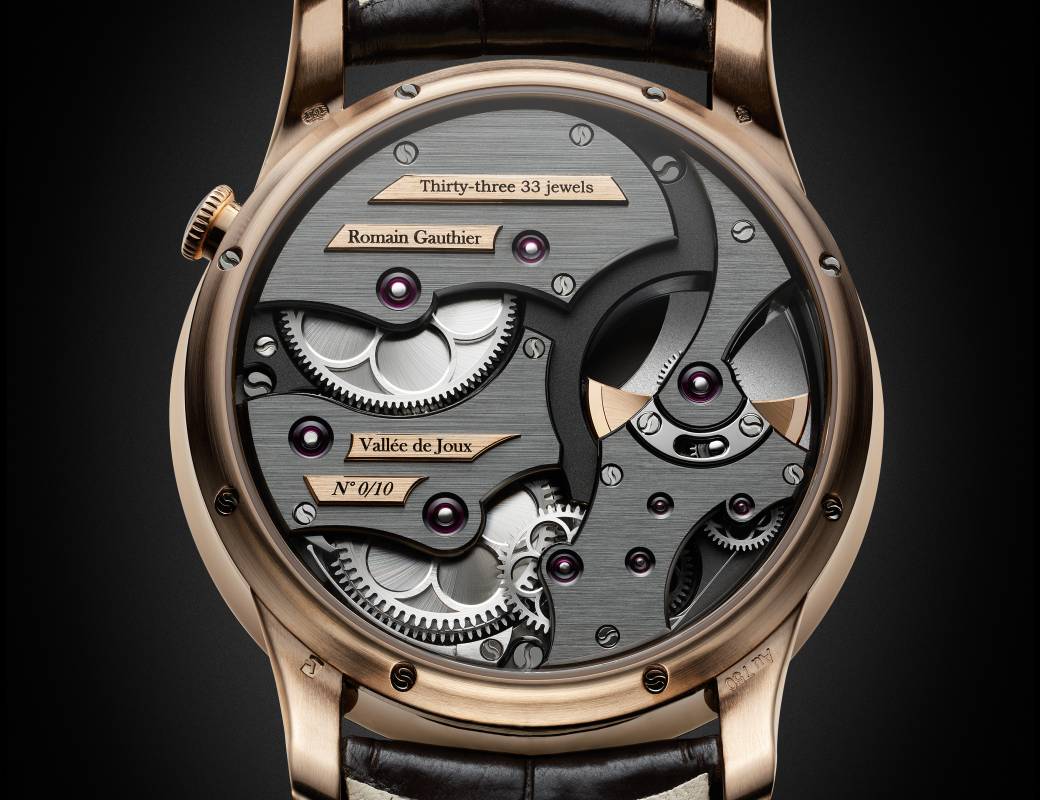 Romain Gauthier Insight Micro-Rotor red gold black enamel dial 2