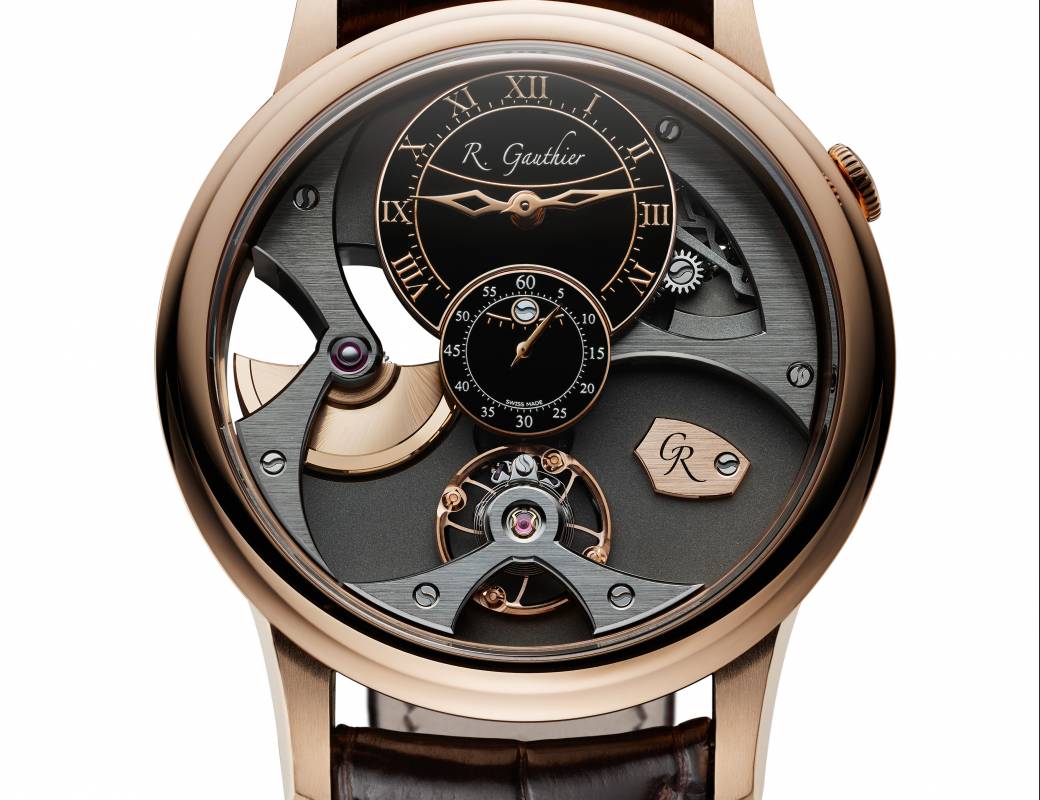 Romain Gauthier Insight Micro-Rotor red gold black enamel dial 3