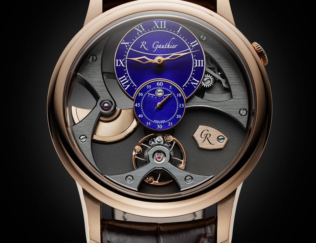 Romain Gauthier Insight Micro-Rotor red gold blue enamel dial 1