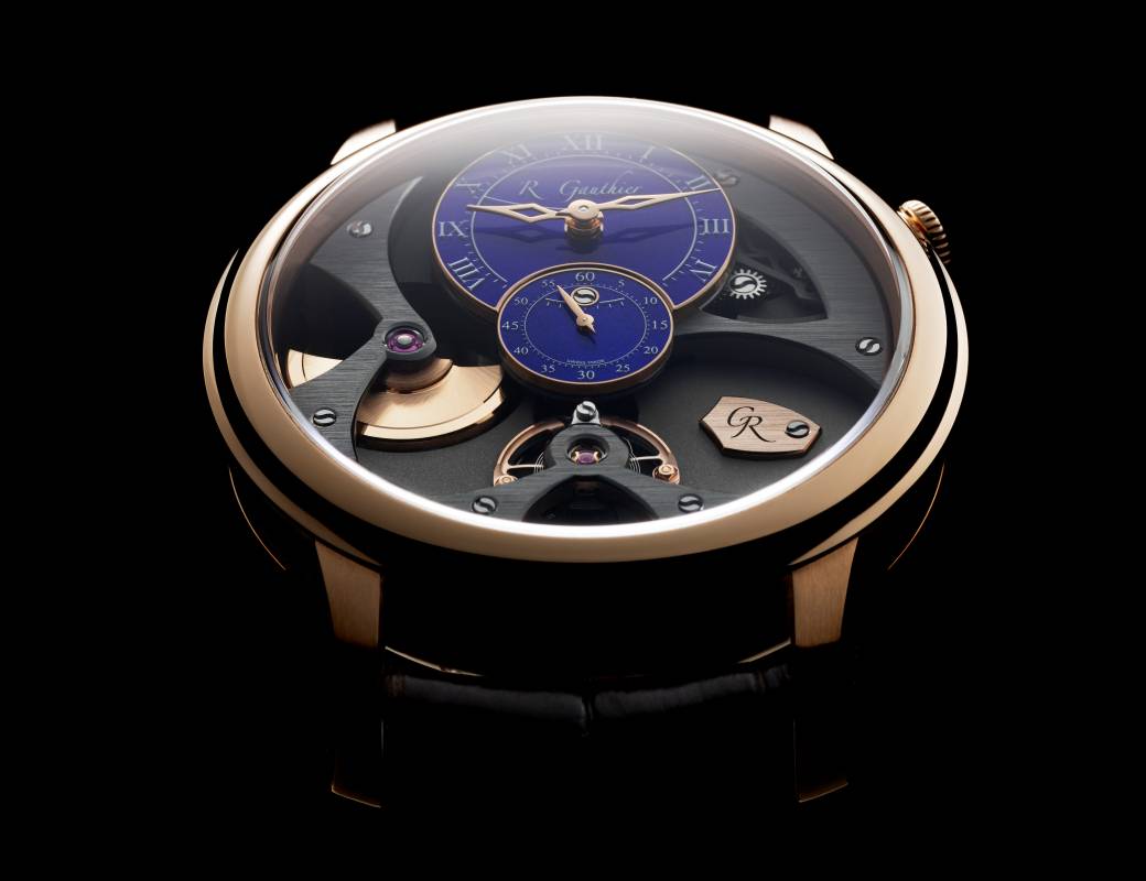 Romain Gauthier Insight Micro-Rotor red gold blue enamel dial 3