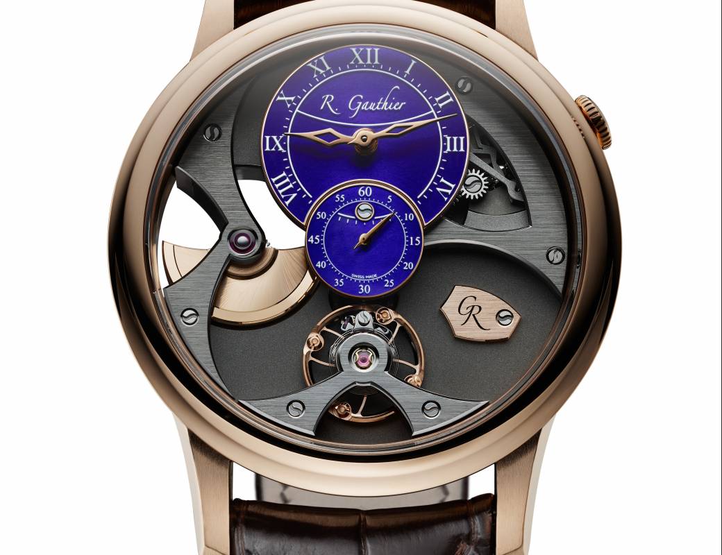 Romain Gauthier Insight Micro-Rotor red gold blue enamel dial 8