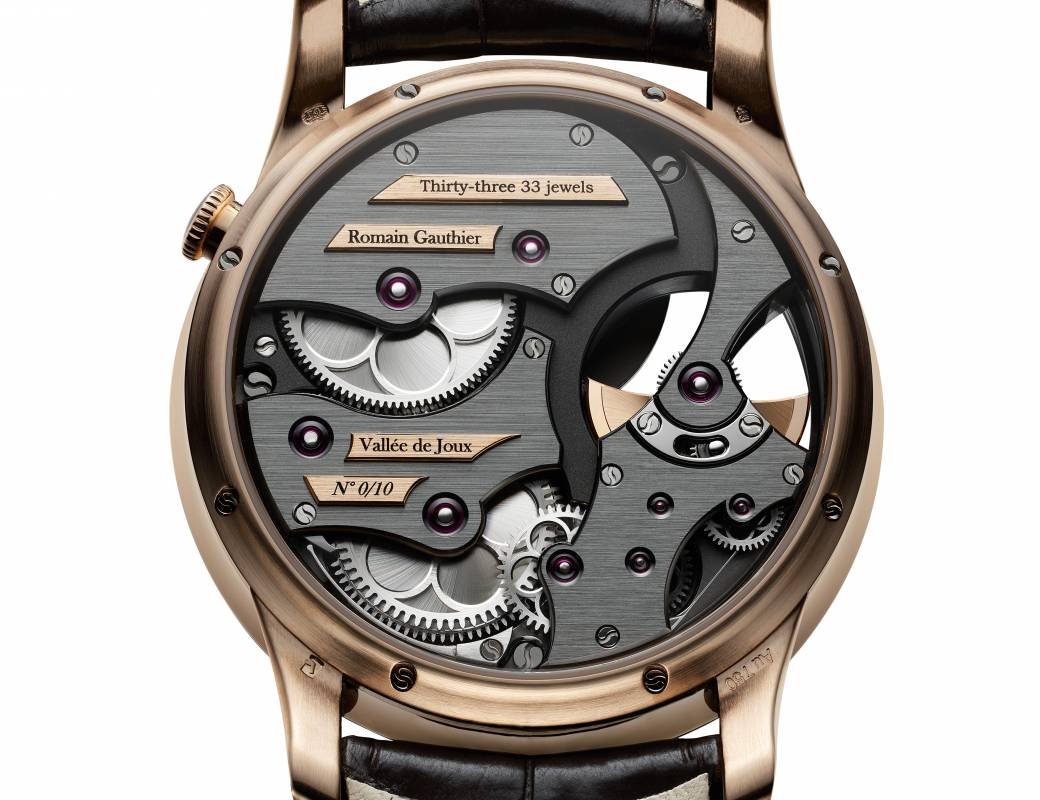 Romain Gauthier Insight Micro-Rotor red gold white enamel dial 5