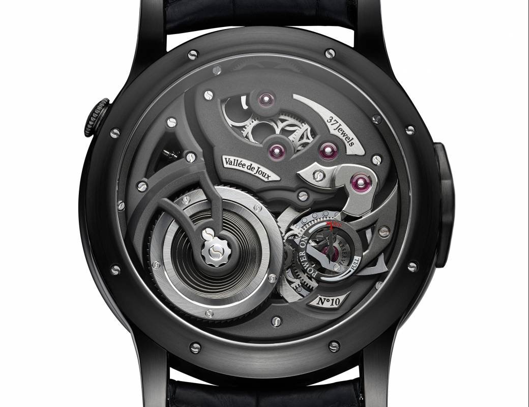 Romain Gauthier Logical One Black Titanium black enamel dial red accents 5