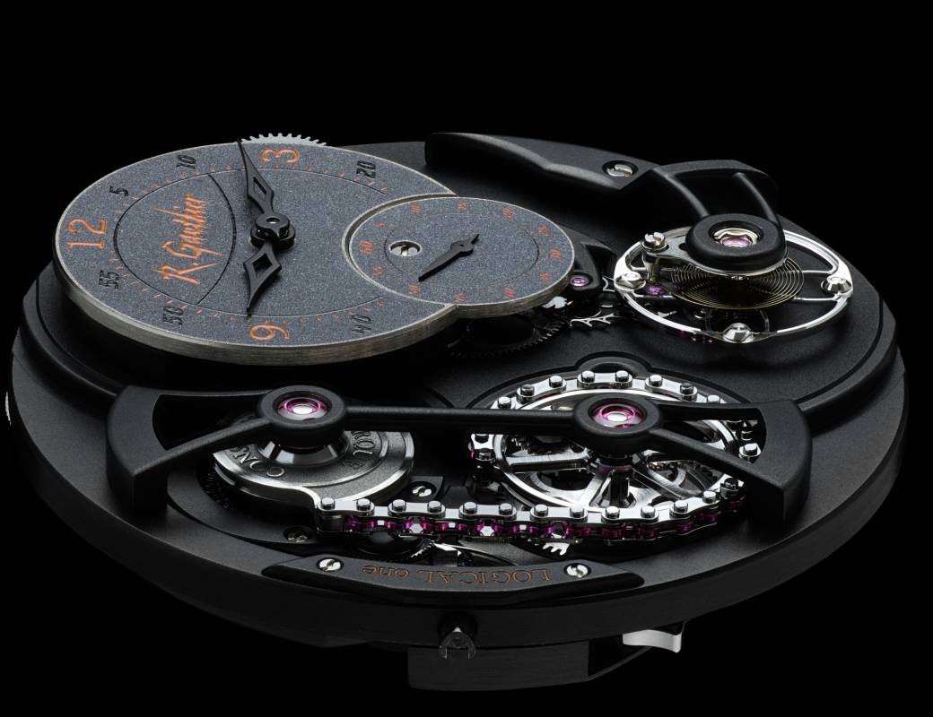 Romain Gauthier Logical One Enraged orange accents movement close-up 11