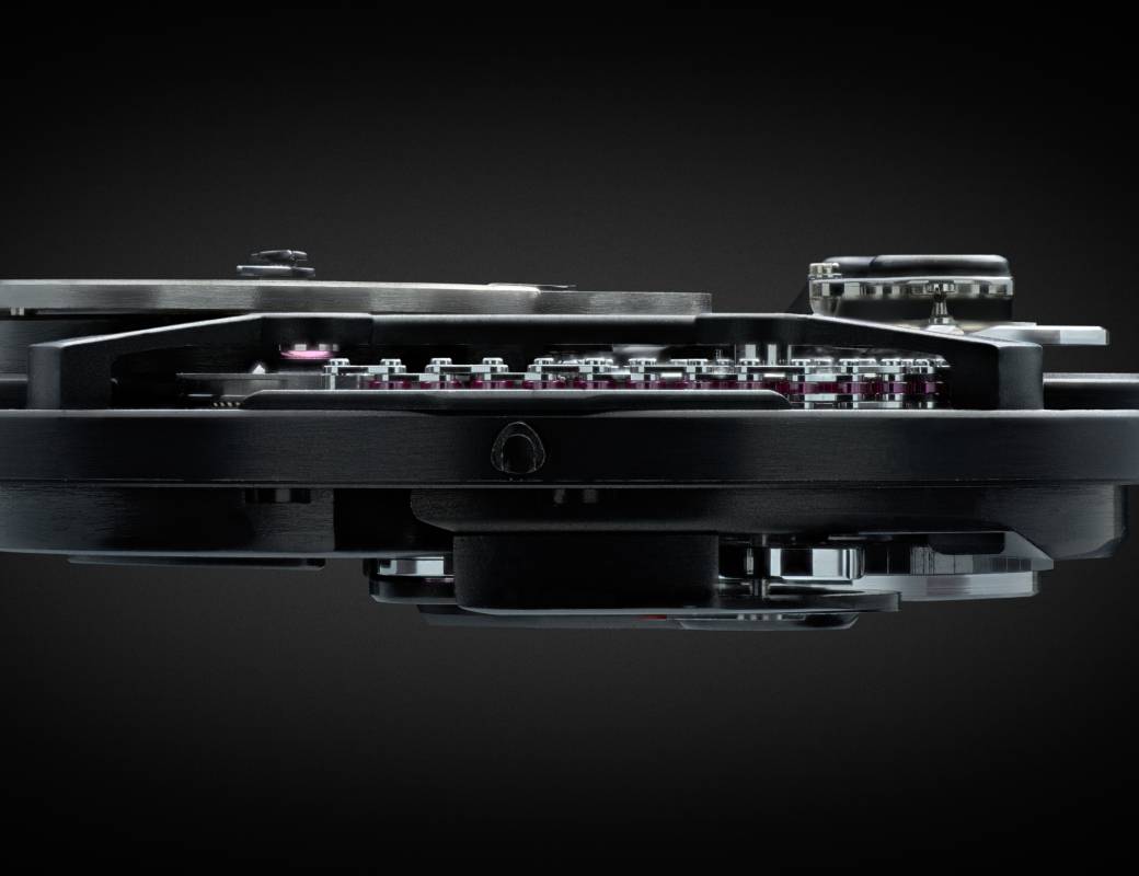 Romain Gauthier Logical One Enraged orange accents movement close-up 7