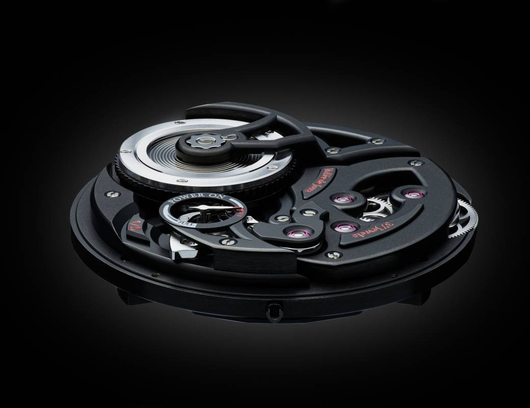 Romain Gauthier Logical One Enraged red accents movement close-up 10