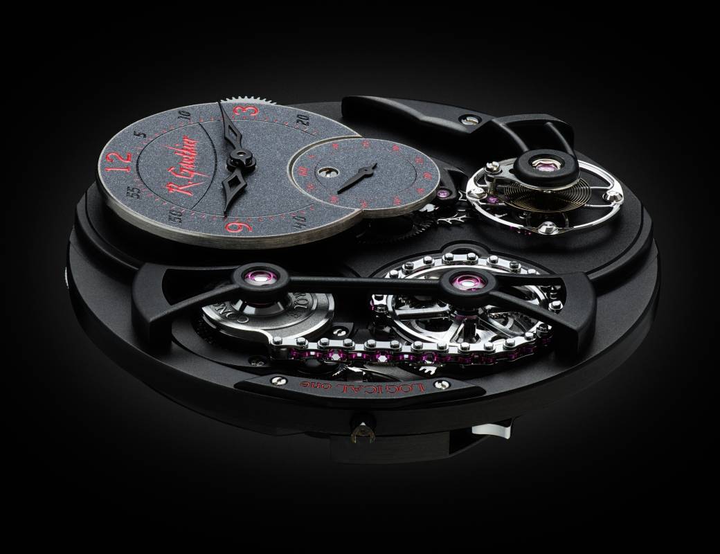 Romain Gauthier Logical One Enraged red accents movement close-up 2