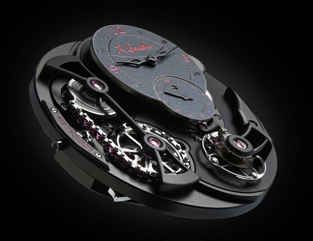 Romain Gauthier Logical One Enraged red accents movement close-up 3