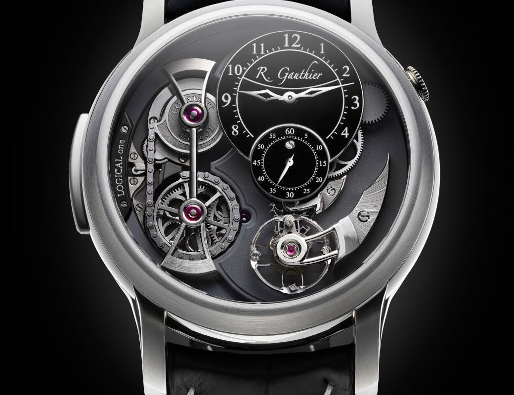 Romain Gauthier Logical One Natural Titanium black enamel dial 1