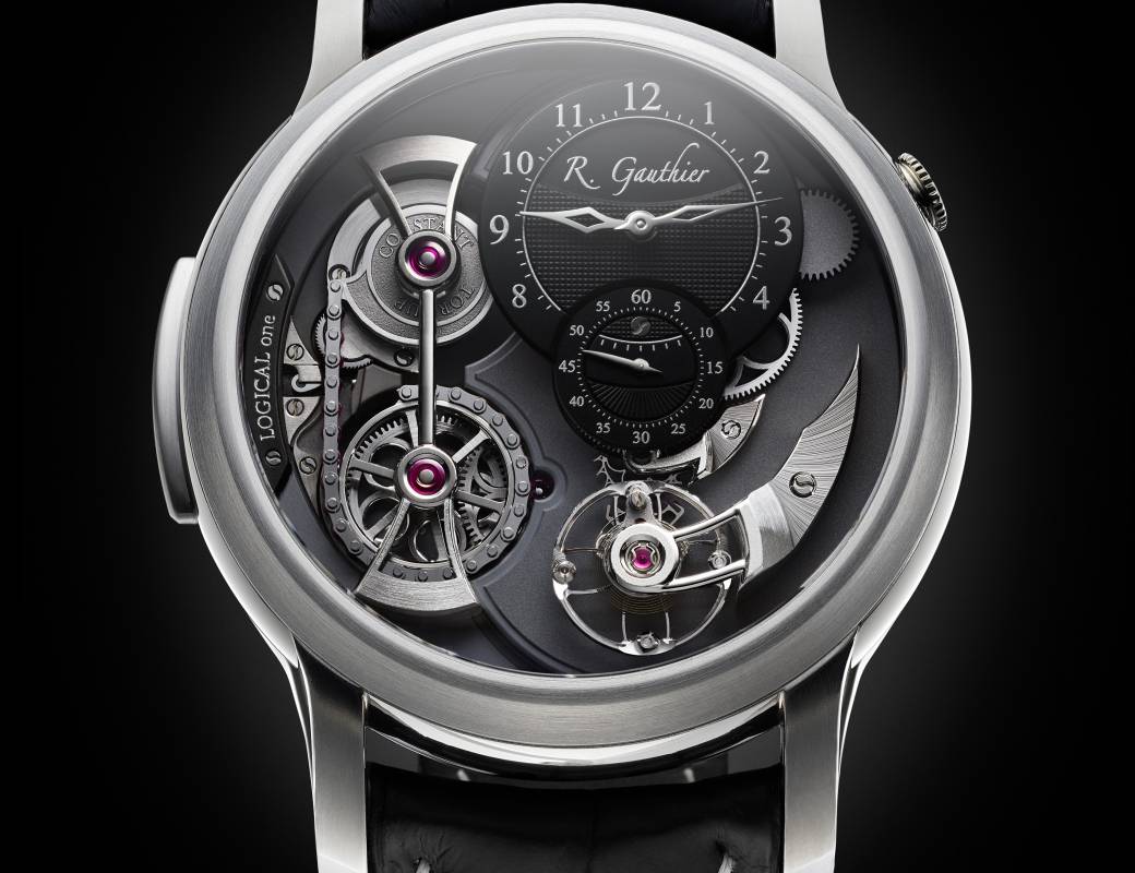 Romain Gauthier Logical One Natural Titanium clous de Paris dial 1