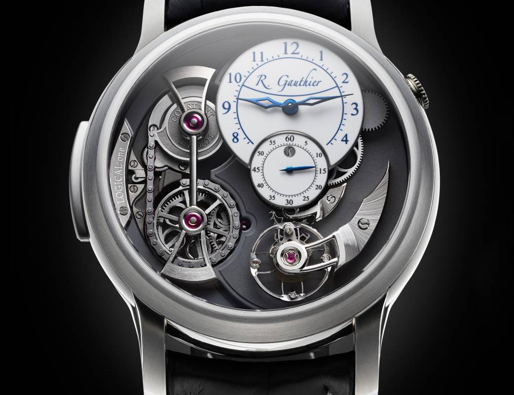 Romain Gauthier Logical One Natural Titanium white enamel dial 1