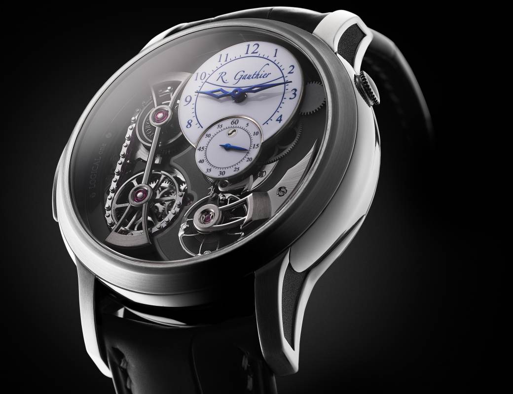 Romain Gauthier Logical One Natural Titanium white enamel dial 2