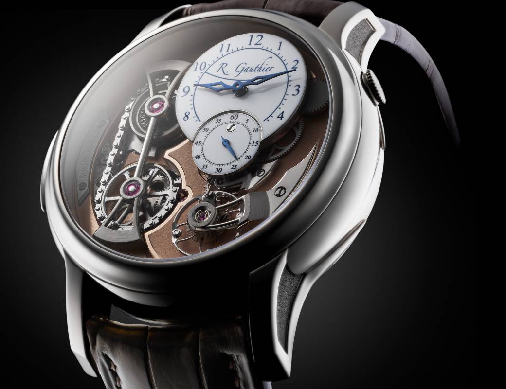 Romain Gauthier Logical One white gold white enamel dial 3