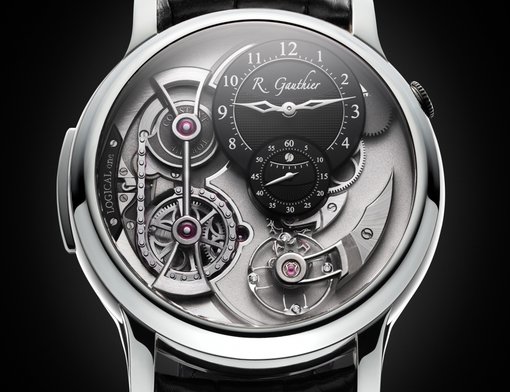 Romain Gauthier Logical One_platinum clous de Paris dial 1