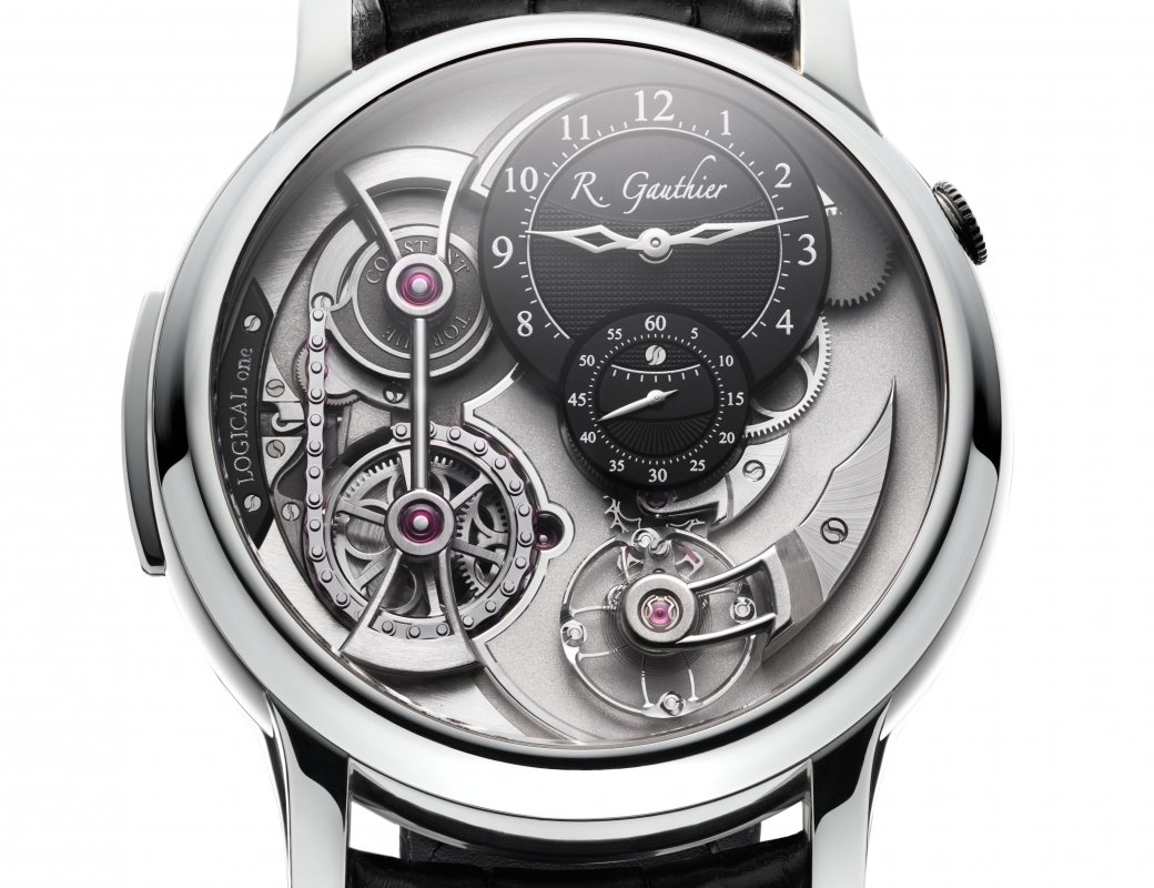 Romain Gauthier Logical One_platinum clous de Paris dial 3
